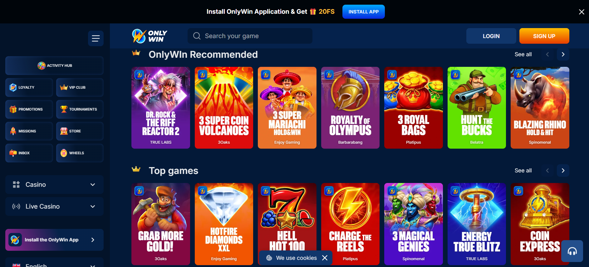 OnlyWin Casino Login