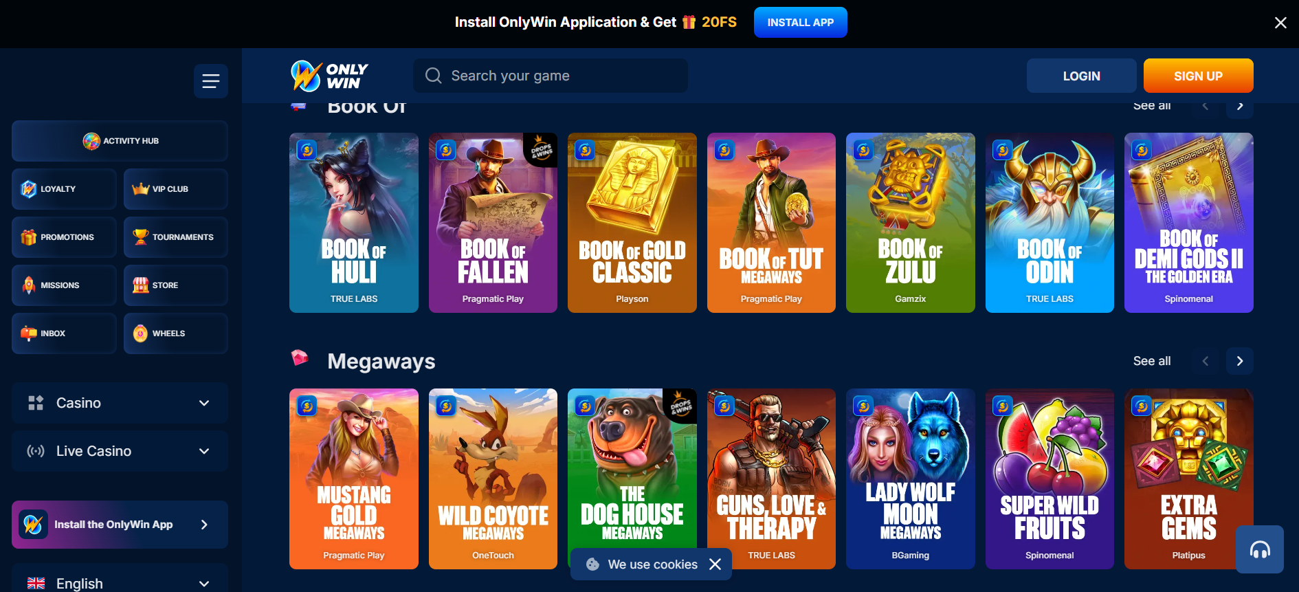OnlyWin Casino Games
